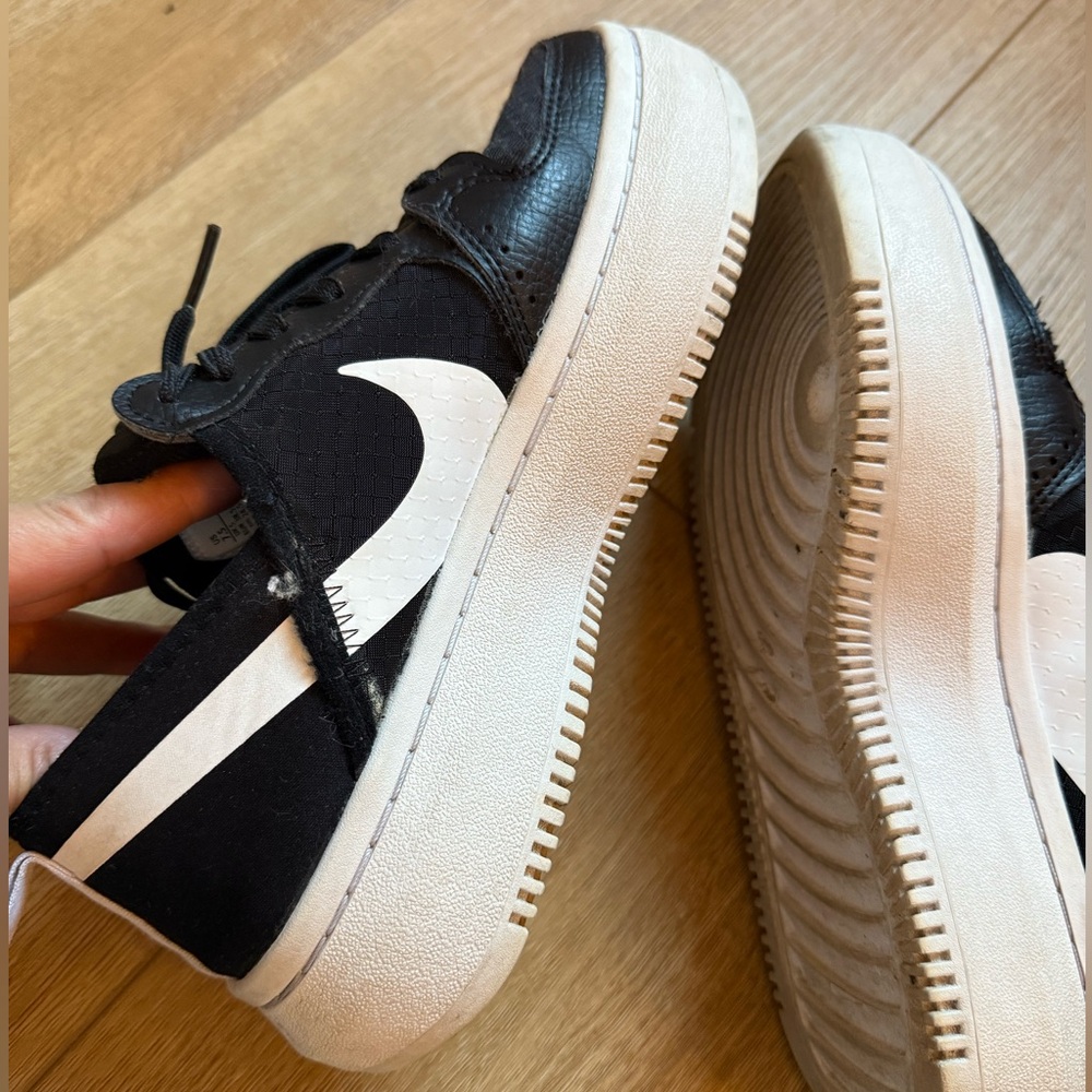 Nike Black and White Platform Sneakers - Picture 2 of 7